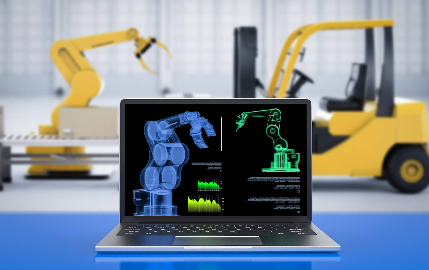 Antecipe o comissionamento da sua linha de forma virtual e teste toda a comunicação entre Robôs, CLPs e IHMs antes da instalação, garantindo uma redução considerável no tempo de Debug durante o comissionamento real.